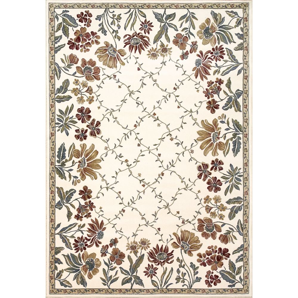 Dynamic Rugs 57084-6464 Ancient Garden 5.3 Ft. X 7.7 Ft. Rectangle Rug in Ivory